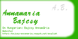 annamaria bajcsy business card